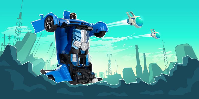 Robot Transformer Mech Team 2w1 Sportowy Samochód zdjęcie 8