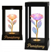 ZNICZ SOLARNY WIECZNA RÓŻA NA GRÓB CMENTARZ DUŻY NAGROBNY ZNICZE SOLARNE