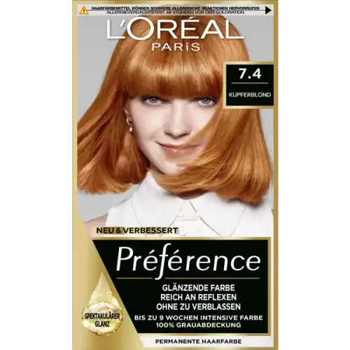 Farba do włosów miedziany blond 7.4 LOREAL Preferance na Arena.pl
