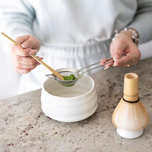 Zestaw Do Herbaty Matcha 5 Elementów Bambusowo-Ceramiczny na Arena.pl