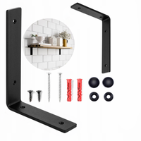 WSPORNIK PÓŁKI LOFT KĄTOWNIK PODPÓRKA UCHWYT CZARNY STALOWY POD PÓŁKĘ SOLID