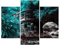 OBRAZ SECRET GARDEN MOST OGRÓD JAPONIA KOLORY