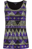 Contempo Bluzka w Cekiny Aztec - 34 / XS