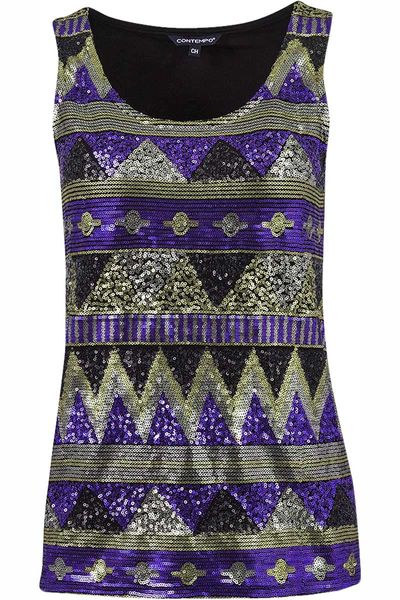 Contempo Bluzka w Cekiny Aztec - 36 / S zdjęcie 1