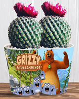 Doniczka do kwiatów/roślin - Grizzy i Lemingi