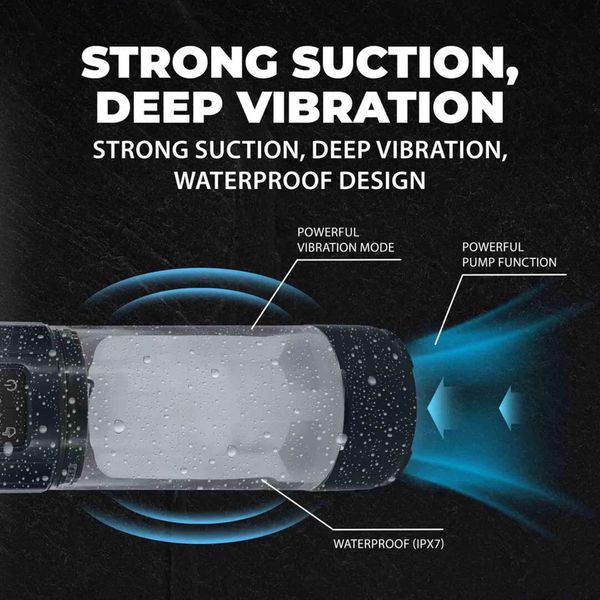 Ultralift - Automatic Waterproof Masturbator Pump - Gun Metal zdjęcie 4