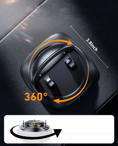 Uchwyt samochodowy obrotowy na deskę, kokpit stabilna podstawka na telefon na Arena.pl