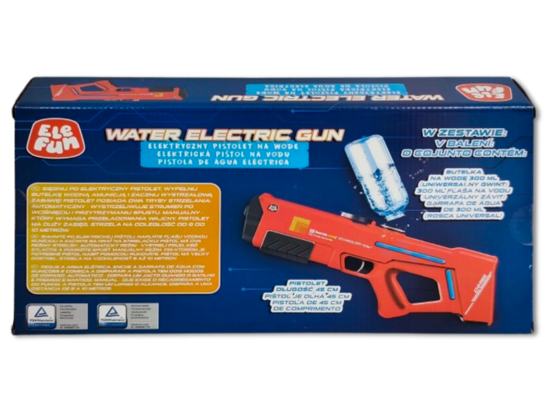 Pistolet na  wodę - Elektryczny 40cm - Czerwony zdjęcie 6