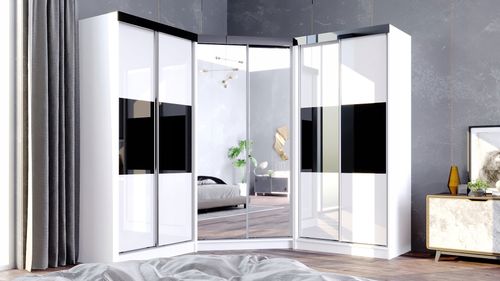 Garderoba Szafa Narożna PARIS drzwi przesuwne na Arena.pl