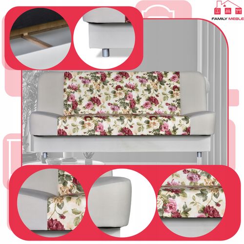 Kanapa sofa Sara Print Duo rozkładana wersalka spania bonell łóżko na Arena.pl