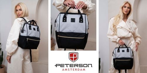 plecak materiałowy ptn alfa-5295 black-gray na Arena.pl