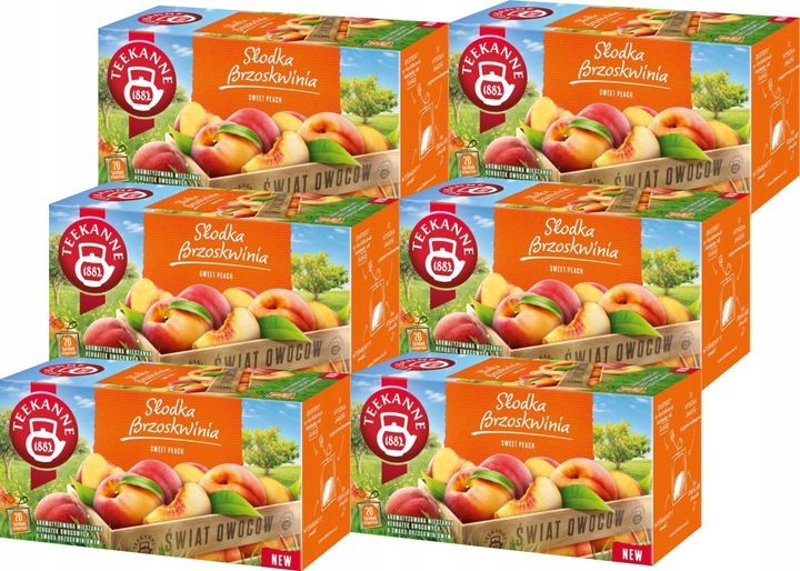 (x6) TEEKANNE Herbata Słodka Brzoskwinia 20tb zdjęcie 1