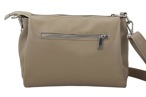 Uniwersalna torebka skórzana listonoszka - Beżowa na Arena.pl