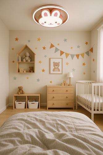 Lampa Led Sufitowa Plafon Dziecięcego Ściemniana Lumela + Pilot Króliczek na Arena.pl