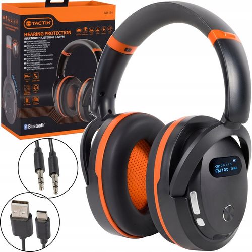 SŁUCHAWKI NAUSZNIKI OCHRONNE RADIO, BLUETOOTH 5,3 TELEFON HANDS-FREE TACTIX na Arena.pl