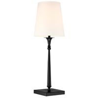 Lampka stołowa do salonu Austin T01241BK-WH Cosmolight metal tkanina czarna biała