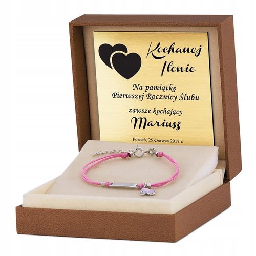 BRANSOLETKA SREBRNA 925 SŁONIK ID GRAWER YB208 na Arena.pl