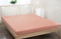Prześcieradło frotte z gumką 160x200 jasny łososiowy GRUBE
