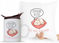 Zestaw Poduszka + Kubek Śmieszny Zabawny Prezent Z Nadrukiem Ze Zdjęciem