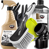 K2 ROTON 700ML KRWAWA FELGA  SZCZOTKA SIGMA DRESSING DO OPON APLIKATOR
