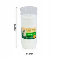 WKŁADY ZNICZE PARAFINOWE ECO LIGHT 60H PALENIA