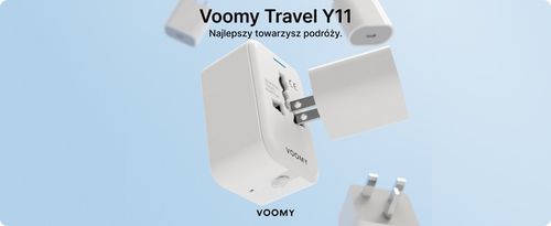 Voomy 20W Uniwersalna Wtyczka Światowa - 150+ krajów - USB-C & USB-A na Arena.pl