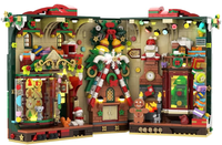 KLOCKI BOOK NOOK PUZZLE 3D DOMEK Z PIERNIKA KSIĘGARNIA LED CHOINKA MIKOŁAJ