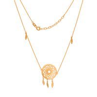 Złoty Naszyjnik Celebrytka Łapacz Snów Dreamcatcher Grawer