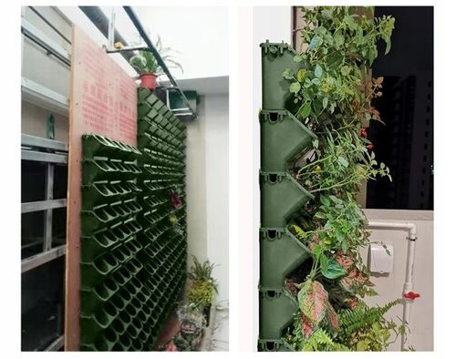 Doniczka ŚCIENNA Podwójna z NAWADNIANIEM 24cm WERTYKALNA Kaskada MODUŁOWE na Arena.pl