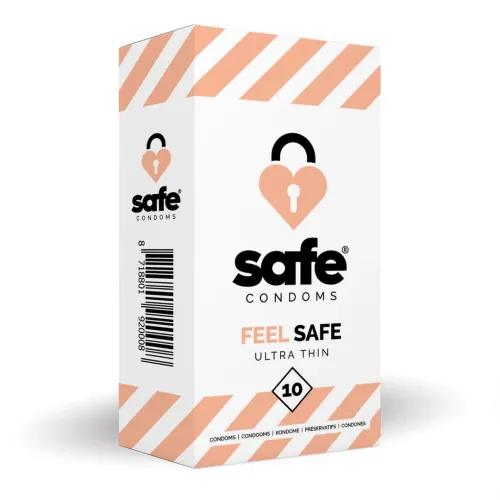 safe feel safe ultra cienkie prezerwatywy 10 szt. lateksowe 54mm na Arena.pl