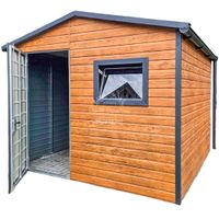 Domek ogrodowy 3x3 Okno rynny blachodachówka Antracyt dwuspadowy ID659