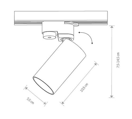 1-fazowy reflektorek Profile Mono 7583 do systemu czarny mosiądz na Arena.pl