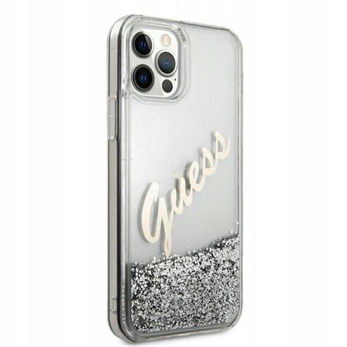 Guess Hardcase do iPhone 12 Pro Max srebrny/silver na Arena.pl