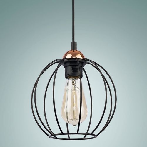 Okrągła lampa wisząca Galaxy 1644 TK Lighting industrialna czarna miedziana na Arena.pl