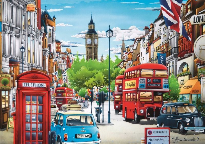 Puzzle 1000 Ulica Londynu 10557 zdjęcie 7
