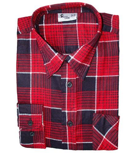 Koszula Robocza Flanelowa Leon Czerwona-  L Wzrost 182 Kołnierzyk 42 na Arena.pl