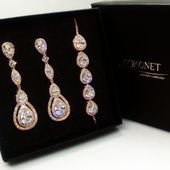 Komplet ślubny VIVIEN rose + DROP rose