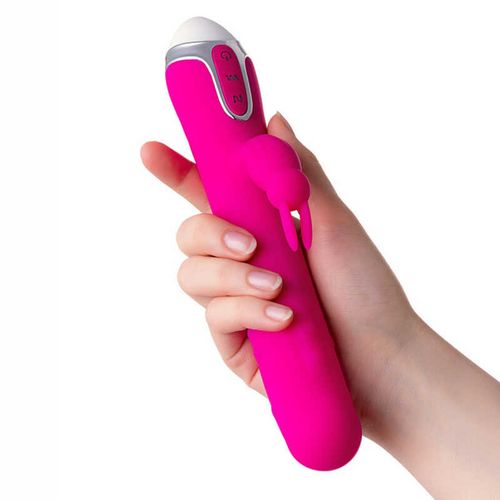 jos balle, vibrator with clitoral stimulator with moving balls, silicone na Arena.pl