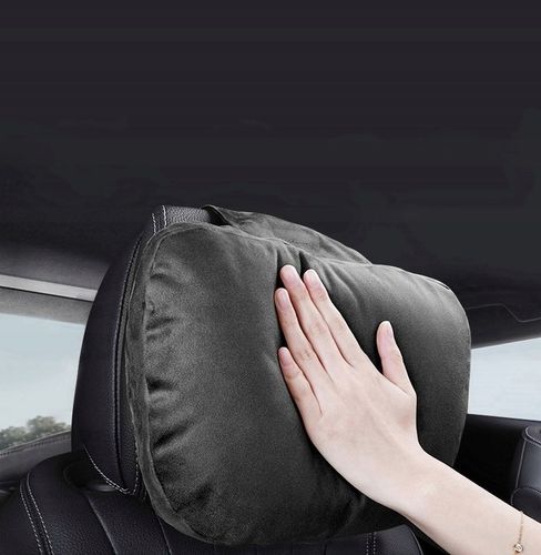 Poduszka Samochodowa Pod Szyję Głowę Kark Podróżna Zagłówek Zamszowa 2szt na Arena.pl