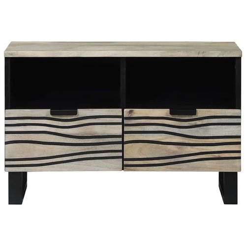 Stojak na Telewizor Biały 70 x 33 x 46 cm lite drewno mango na Arena.pl