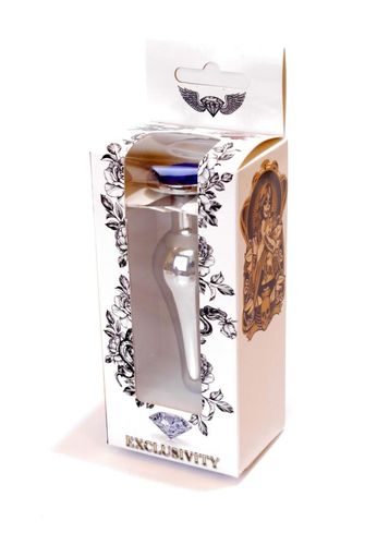 Plug-Jewellery Silver Butt Plug- Dark Blue na Arena.pl