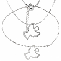 SREBRNY KOMPLET CELEBRYTKI ANIOŁEK SREBRO PRÓBY 925