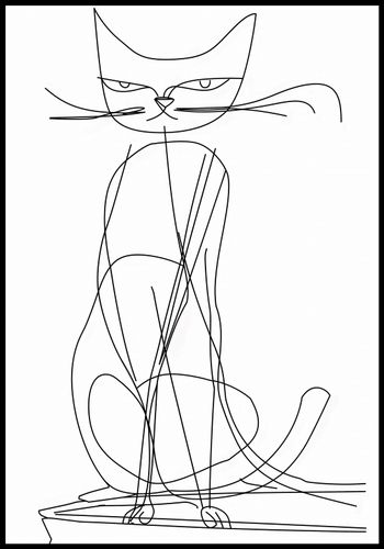 Plakat 68x98cm Kot Linijny na Arena.pl