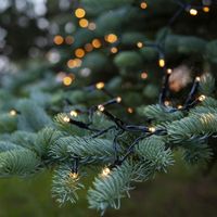 Lampki choinkowe LED 160 diod 11,2m na baterie Timer Białe Ciepłe IP44