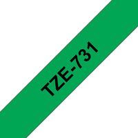 Brother Tape Black on Green 12mm
