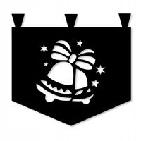 M4 Zazdrostka kuchenna firana ŚWIĄTECZNA Boże Narodzenie DZWONECZKI 35x35