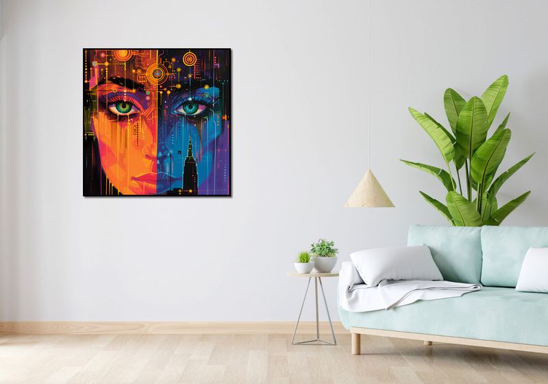 Plakat 90x90cm Cyfrowa Psyche zdjęcie 4