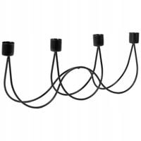 METALOWY ŚWIECZNIK CZARNY BLACK MAT LOFT 3 ŚWIECE