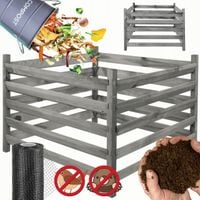 KOMPOSTOWNIK DREWNIANY OGRODOWY 600L 100% EKO + GRATIS SIATKA NA KRETY