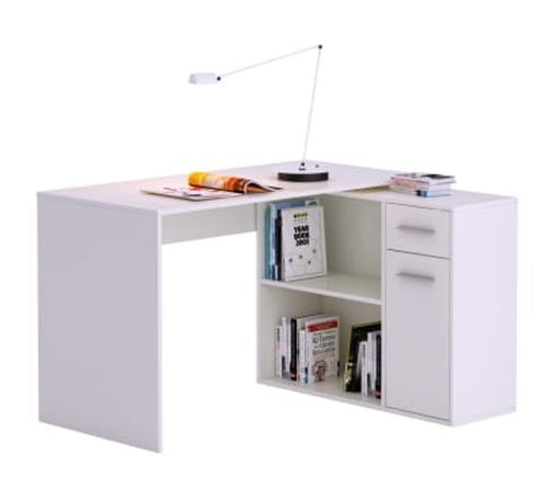 Emaga BIURKO NAROŻNE SOLO SZUFLADA BIAŁY MAT na Arena.pl